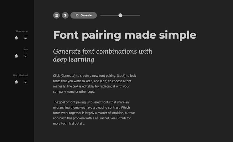 font pairing generator
